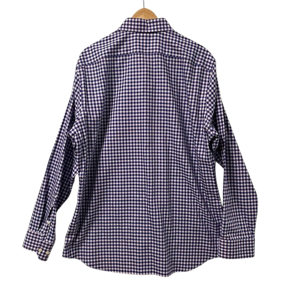 BANANA REPUBLIC Tailored Slim Fit Non-Iron Dress Shirt Purple Mens XL Spread